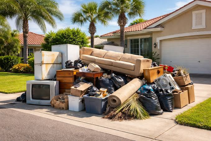 Curbside bulk pickup at an apartment property